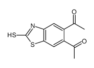 1-(6-acetyl-2-sulfanylidene-3H-1,3-benzothiazol-5-yl)ethanone结构式