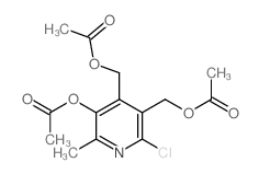 [5-acetyloxy-4-(acetyloxymethyl)-2-chloro-6-methyl-pyridin-3-yl]methyl acetate结构式