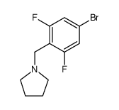 1-(4-Bromo-2,6-difluorobenzyl)pyrrolidine结构式