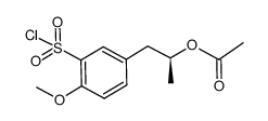 (S)-1-(3-(chlorosulfonyl)-4-methoxyphenyl)propan-2-yl acetate结构式