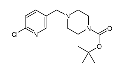 4-((6-氯吡啶-3-基)甲基)哌嗪-1-羧酸叔丁酯结构式