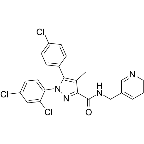 N-(3-氨基甲基-吡啶)-5-(4-氯苯基)-1-(2,4-二氯苯基)-4-甲基吡唑-3-羧酰胺图片