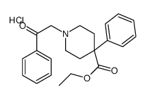 ethyl 1-phenacyl-4-phenylpiperidin-1-ium-4-carboxylate,chloride Structure