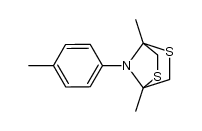 1,4-dimethyl-7-p-tolyl-2,5-dithia-7-aza-bicyclo[2.2.1]heptane结构式