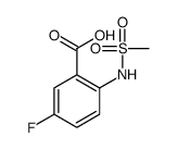 2-甲磺酰氨基-5-氟苯甲酸结构式