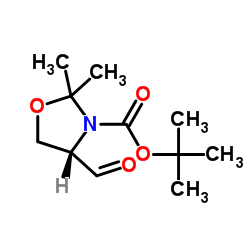 (S)-(-)-3-(叔丁氧羰基)-4-甲酰-2,2-二甲基-1,3-噁唑烷结构式