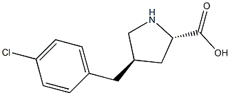 反-4-(4-氯苄基)-L-脯氨酸结构式