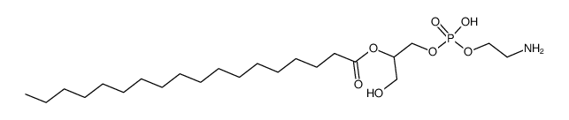 (+-)-β-Stearyl-α-lysophosphatidyl-aethanolamin结构式
