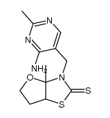 3-(4-amino-2-methyl-pyrimidin-5-ylmethyl)-3a-methyl-tetrahydro-furo[2,3-d]thiazole-2-thione结构式