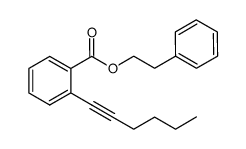phenethyl 2-(hex-1-yn-1-yl)benzoate结构式