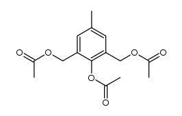 2,6-bis(acetoxymethyl)-4-methylphenol结构式