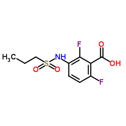 2,6-difluoro-3-(propylsulfonylamino)benzoic acid Structure