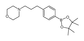 4-[3-[4-(4,4,5,5-tetramethyl-1,3,2-dioxaborolan-2-yl)phenyl]propyl]morpholine Structure
