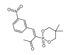 3-(5,5-二甲基-2-氧代-1,3,2-二氧磷杂环己烷-2-基)-4-(3-硝基苯基)-3-丁烯-2-酮结构式