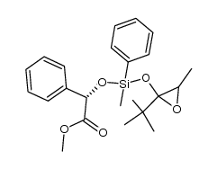 (2S)-methyl 2-((((2-(tert-butyl)-3-methyloxiran-2-yl)oxy)(methyl)(phenyl)silyl)oxy)-2-phenylacetate结构式
