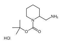 2-(氨基甲基)-1-N-BOC-哌啶盐酸盐结构式