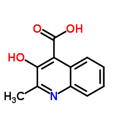 3-Hydroxy-2-methylquinoline-4-carboxylic acid structure