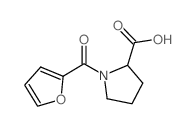 1-(2-呋喃甲酰基)吡咯烷-2-羧酸结构式