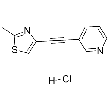 3-[2-(2-甲基-4-噻唑基)乙炔基]吡啶盐酸盐结构式