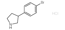 3-(4-溴苯基)吡咯烷盐酸盐结构式