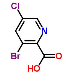 3-溴-5-氯-2-吡啶羧酸结构式