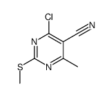 4-Chloro-6-Methyl-2-(Methylthio)pyriMidine-5-carbonitrile structure