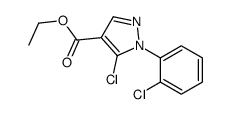 5-氯-1-(2-氯苯基)-1-吡唑-4-甲酸乙酯结构式