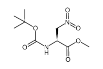 Boc-β-nitro-Ala-OMe结构式