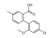 2-(4-chloro-2-methoxyphenyl)-5-methylbenzoic acid Structure