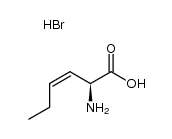 2-amino-(S,Z)-3-hexenoic acid hydrobromide Structure