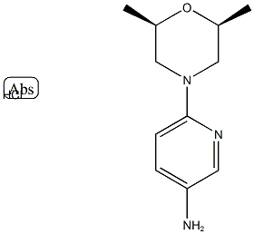 6-((2R,6S)-2,6-二甲基吗啉代)吡啶-3-胺盐酸结构式