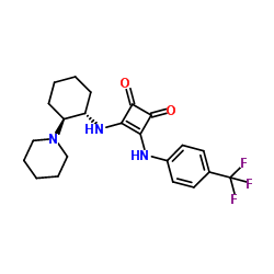 3-[[(1S,2S)-2-(1-piperidinyl)cyclohexyl]amino]-4-[[4-(trifluoromethyl)phenyl]amino]-3-Cyclobutene-1,2-dione picture