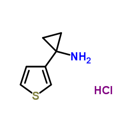 1-(3-Thienyl)cyclopropanamine hydrochloride (1:1)结构式