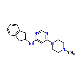 N-indan-2-yl-6-(4-methylpiperazin-1-yl)pyrimidin-4-amine Structure