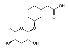 (R)-7-(((2R,3R,5R,6S)-3,5-dihydroxy-6-methyltetrahydro-2H-pyran-2-yl)oxy)octanoic acid Structure