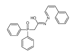 2-diphenylphosphoryl-N-[(E)-[(E)-3-phenylprop-2-enylidene]amino]acetamide Structure