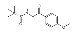 (R)-N-tert-butanesulfinyl 2-(4-methoxyphenyl)-2-oxoethylamine结构式