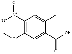 5-甲氧基-2-甲基-4-硝基苯甲酸结构式