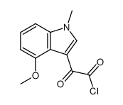 (4-methoxy-1-methyl-1H-indol-3-yl)-oxo-acetyl chloride结构式