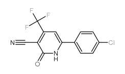 3-cyano-4-trifluoromethyl-6-(4'-chlorophenyl)-pyridine-2-one结构式