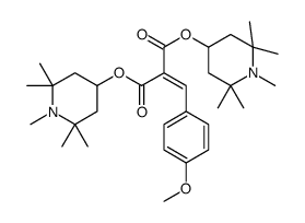 Propanedioic acid, (4-methoxyphenyl)methylene-, bis(1,2,2,6,6-pentamethyl-4-piperidinyl) ester结构式