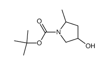 (2R,4R)-tert-butyl 4-hydroxy-2-methylpyrrolidine-1-carboxylate结构式
