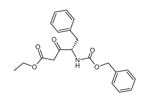 ethyl (S)-4-benzyloxycarbonylamino-3-oxo-5-phenylpentanoate结构式
