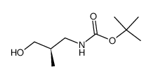 (R)-(3-羟基-2-甲基丙基)氨基甲酸叔丁酯结构式