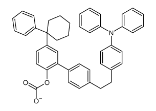 [2-[4-[2-[4-(N-phenylanilino)phenyl]ethyl]phenyl]-4-(1-phenylcyclohexyl)phenyl] carbonate Structure