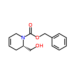(S)-6-(羟甲基)-5,6-二氢吡啶-1(2H)-羧酸苄酯结构式