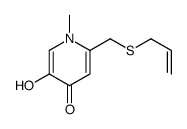 4(1H)-Pyridinone, 5-hydroxy-1-methyl-2-[(2-propenylthio)methyl]- (9CI) Structure