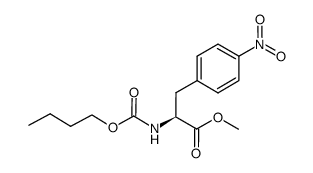 methyl (S)-N-butoxycarbonyl-4-nitrophenylalaninate结构式