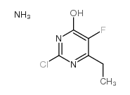 2-Chloro-6-ethyl-5-fluoro-4-hydroxy pyrimidine ammonium salt structure