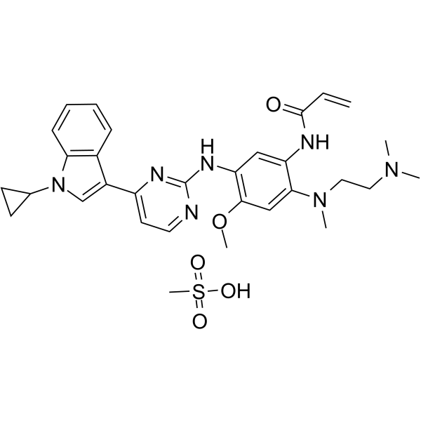 Almonertinib mesylate结构式